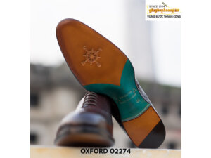 Giày tây nam Wingtips đế da Oxford O2274 006