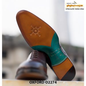 Giày tây nam Wingtips đế da Oxford O2274 006