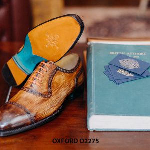 Giày Oxford captoe đánh Patina O2275 003