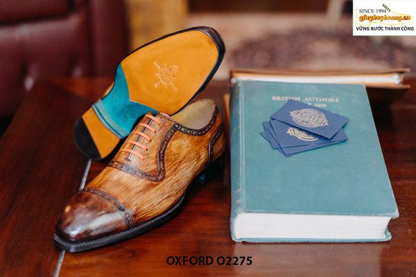 Giày Oxford captoe đánh Patina O2275 003