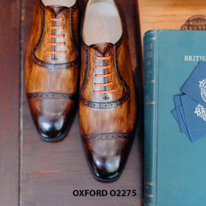 Giày Oxford captoe đánh Patina O2275 001