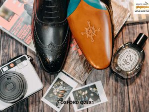 Giày da nam màu đen cao cấp oxford O2281 004