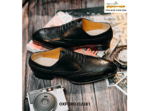 Giày da nam màu đen cao cấp oxford O2281 0012