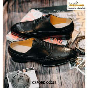 Giày da nam màu đen cao cấp oxford O2281 0012