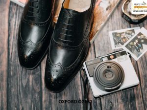 Giày da nam màu đen cao cấp oxford O2281 001