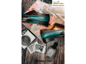 Giày tây nam Wingtips phối màu oxford O2282 005