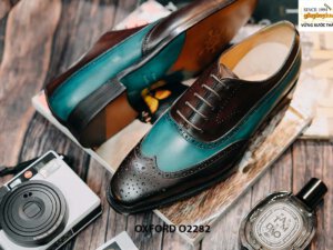 Giày tây nam Wingtips phối màu oxford O2282 004