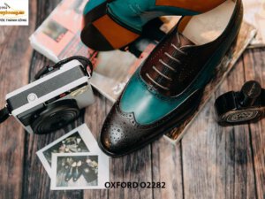 Giày tây nam Wingtips phối màu oxford O2282 003