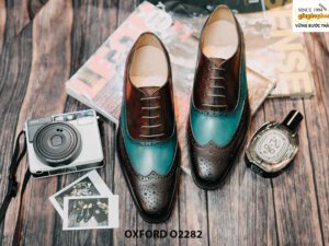 Giày tây nam Wingtips phối màu oxford O2282 001