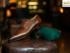 Giày da nam màu nâu đẹp Oxford O2306 005