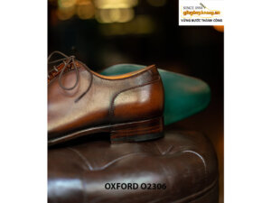 Giày da nam màu nâu đẹp Oxford O2306 004