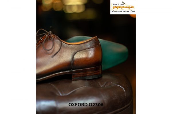 Giày da nam màu nâu đẹp Oxford O2306 004