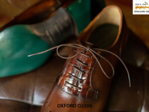 Giày da nam màu nâu đẹp Oxford O2306 003