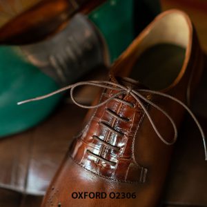 Giày da nam màu nâu đẹp Oxford O2306 003