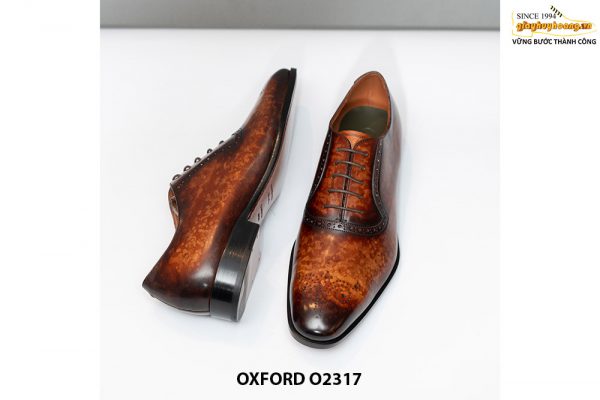 Giày tây nam không toe cap Oxford O2317 005