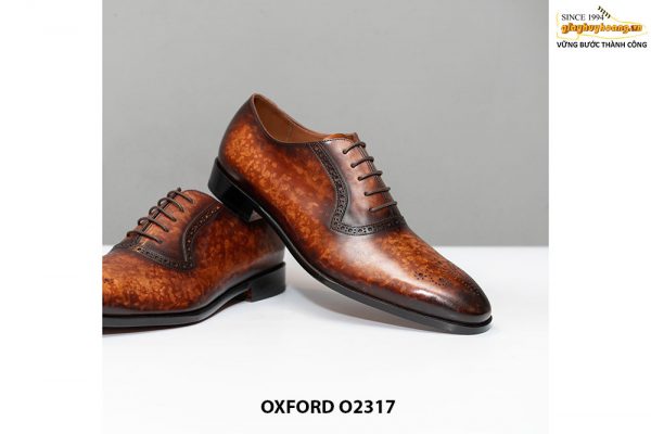 Giày tây nam không toe cap Oxford O2317 004