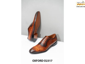 Giày tây nam không toe cap Oxford O2317 003
