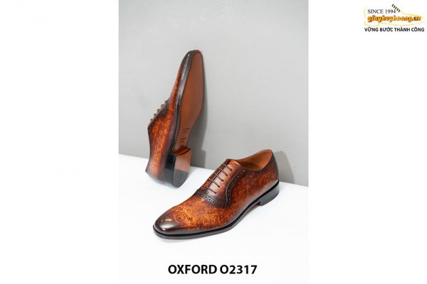 Giày tây nam không toe cap Oxford O2317 003