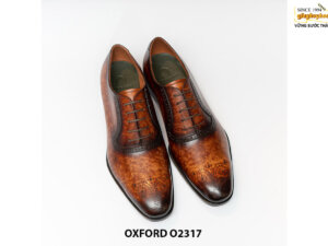 Giày tây nam không toe cap Oxford O2317 001