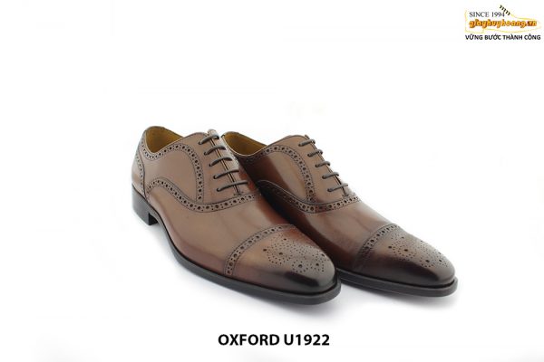Giày tây nam hiện đại Oxford captoe brogues U1922 004