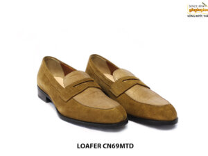 [Outlet size 41+43] Giày da lộn nam phối Loafer CN69MTD 001