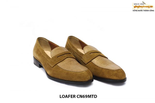 [Outlet size 41+43] Giày da lộn nam phối Loafer CN69MTD 001
