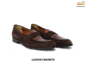 [Outlet size 41+43] Giày da lộn nam phối Loafer CN69MTD 002