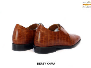 [Outlet size 40] Giày da nam vân cá sấu tăng chiều cao Derby KHMA 004