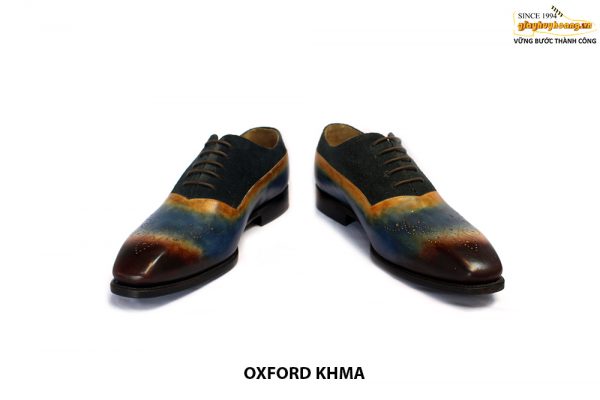 [Outlet size 46] Giày tây nam bức tranh đầy màu sắc Oxford KHMA 0012