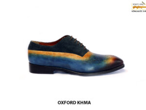 [Outlet size 46] Giày tây nam bức tranh đầy màu sắc Oxford KHMA 0010