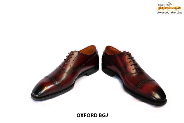 [Outlet size 43] Giày da nam màu đỏ đô Oxford BGJ 002