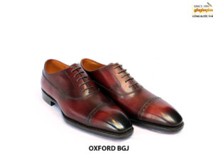 [Outlet size 43] Giày da nam màu đỏ đô Oxford BGJ 001
