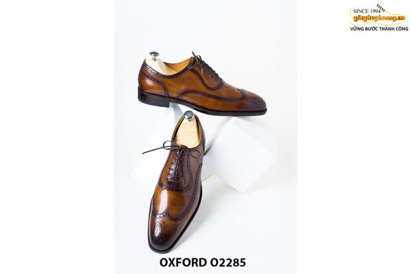 Giày da nam hoạ tiết thủ công oxford O2285 004