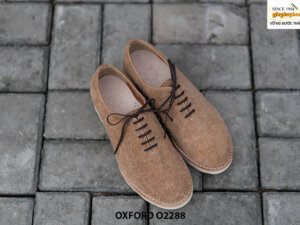 Giày da nam thể thao da lộn Oxford Wholecut O2288 001