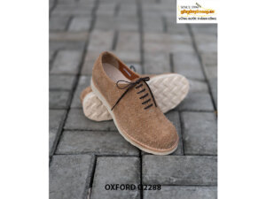 Giày da nam thể thao da lộn Oxford Wholecut O2288 005