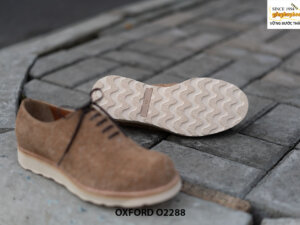 Giày da nam thể thao da lộn Oxford Wholecut O2288 004