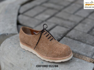 Giày da nam thể thao da lộn Oxford Wholecut O2288 003