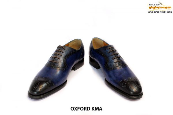 [Outlet size 40] Giày tây nam xanh dương cao cấp Oxford KHMA 003