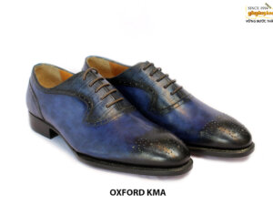 [Outlet size 40] Giày tây nam xanh dương cao cấp Oxford KHMA 002