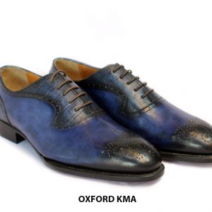 [Outlet size 40] Giày tây nam xanh dương cao cấp Oxford KHMA 002
