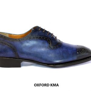 [Outlet size 40] Giày tây nam xanh dương cao cấp Oxford KHMA 001