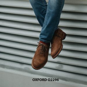 Giày tây nam da lộn Oxford Wholecut O2296 005
