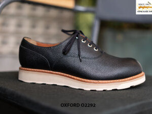 Giày da nam da hột mũi tròn Oxford O2292 007