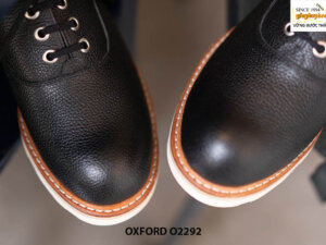 Giày da nam da hột mũi tròn Oxford O2292 005