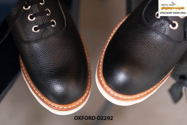 Giày da nam da hột mũi tròn Oxford O2292 005