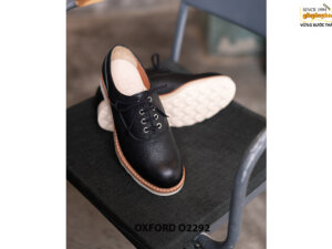 Giày da nam da hột mũi tròn Oxford O2292 004
