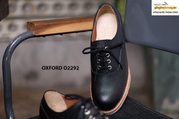 Giày da nam da hột mũi tròn Oxford O2292 003