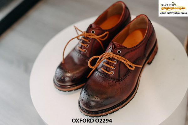 Giày da nam mũi tròn búp bê Oxford O2294 001