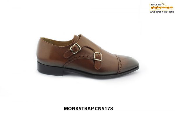 Giày da nam cao cấp Double monkstrap CNS178 001