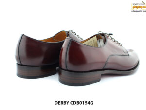 [Outlet size 41] Giày da nam mũi tròn đế đỏ Derby CDB0154G 008